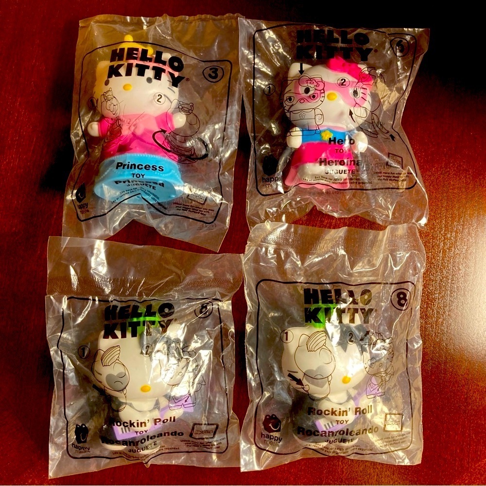 4 Fabulous Hello Kitty figurines, McDonald’s Happy Meal Toys, 2019, NWT